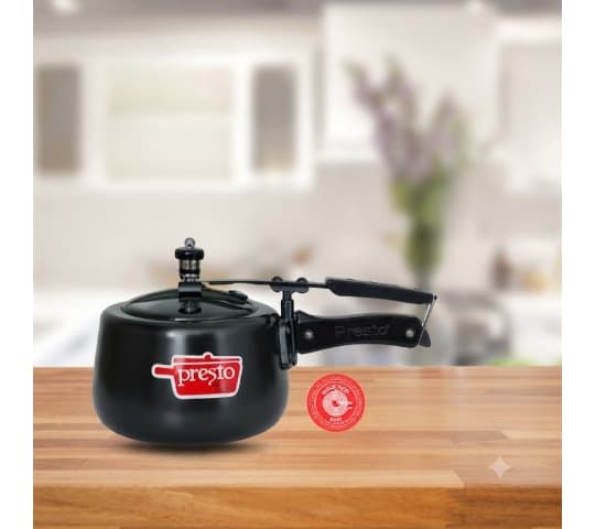Presto Presto Hard Anodized Contura Induction Base Pressure Cooker 3 Litre | 3L Aluminum Cooker for Gas home & kitchen — thumbnail 2 of 2