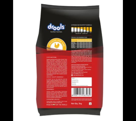 Drools Puppy Dry Dog Food Chicken & Egg 3kg | Premium Nutrition for Puppies daily essentials & lifestyle — thumbnail 2 of 2