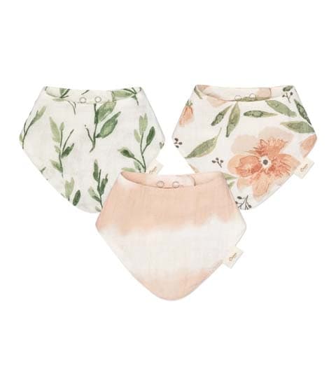 Crane Baby Parker 3-Piece Muslin Bib Set BC-100BS for Babies