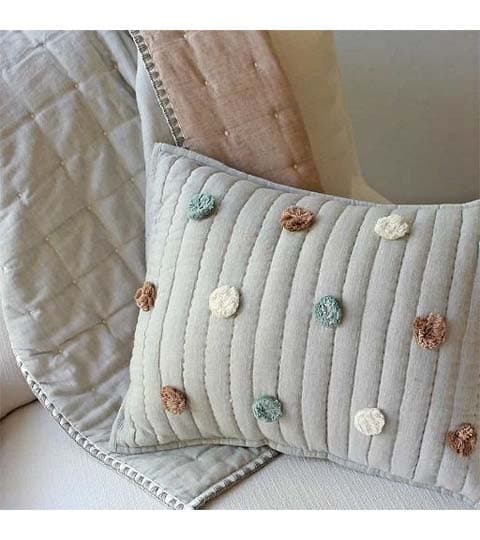 Crane Baby Crane Baby Ezra Decorative Quilted Pillow BC-110PC-1 – Grey Nursery Accent Cushion daily essentials & lifestyle — thumbnail 4 of 4