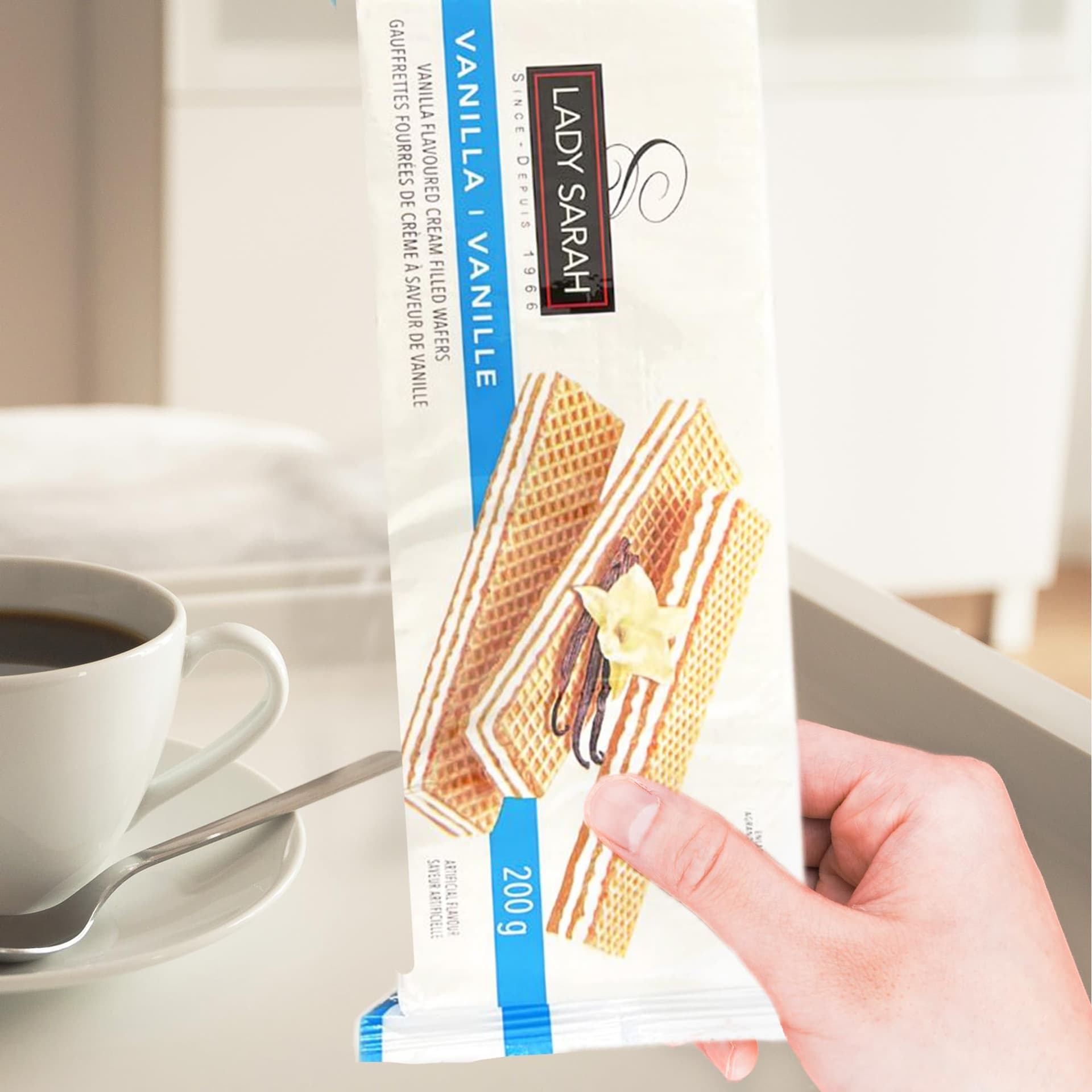 Lady Sarah Lady Sarah Cream Filled Vanilla Wafer 200g | Crispy Vanilla Wafer Biscuits daily essentials & lifestyle — thumbnail 6 of 7