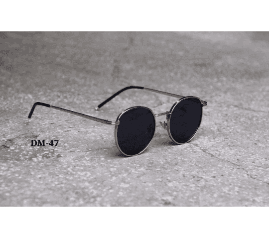 No Brand Classic Silver Metal Frame Round Sunglasses For Men - Stylish UV Protection Eyewear daily essentials & lifestyle — thumbnail 3 of 3
