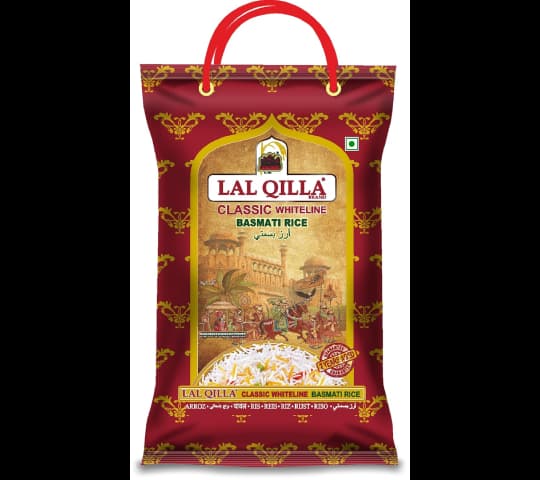 LAL QILLA Whiteline Classic Basmati Rice 5KG | Premium Long Grain Rice