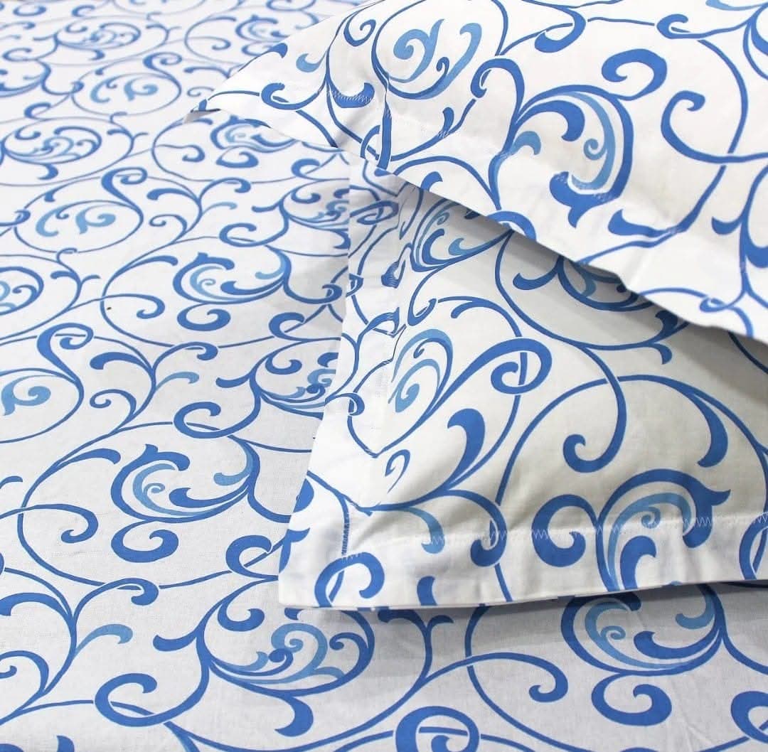 Pure Cotton 210 TC Single Bedsheet with 1 Pillow Cover (60x90 in)