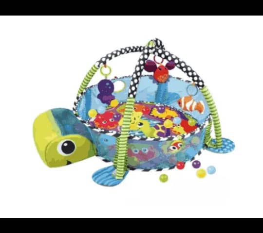 Turtle Convertible Playpen & Ball Pit Play Mat for Babies & Toddlers