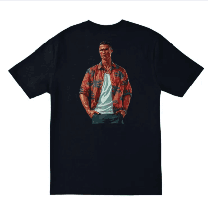 The GOAT Cristiano Ronaldo Black T-Shirt for Men – M, L, XL & 2XL