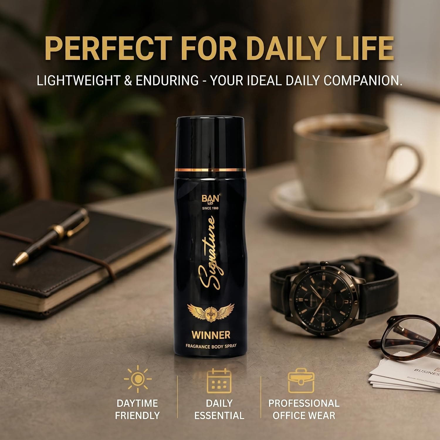 Signature SIGNATURE WINNER Deodorant 150ML Unisex | Luxury Long Lasting Body Spray | Oriental Floral Fragrance | Black… — thumbnail 4 of 8