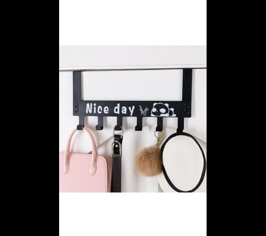Over-the-Door Multi-Hook Organizer Rack | Space-Saving Door Hanger for Home & Office