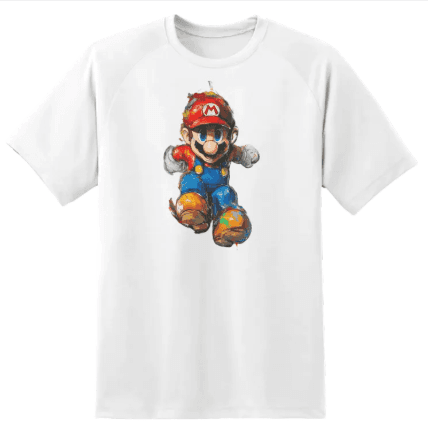 Super Mario Bros White T-Shirt for Men – M, L, XL & 2XL