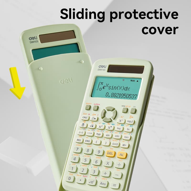 Deli Deli ED991ES Scientific Calculator | 417 Functions | Dual Power | Student & Engineering Calculator stationary, toys &… — thumbnail 4 of 5