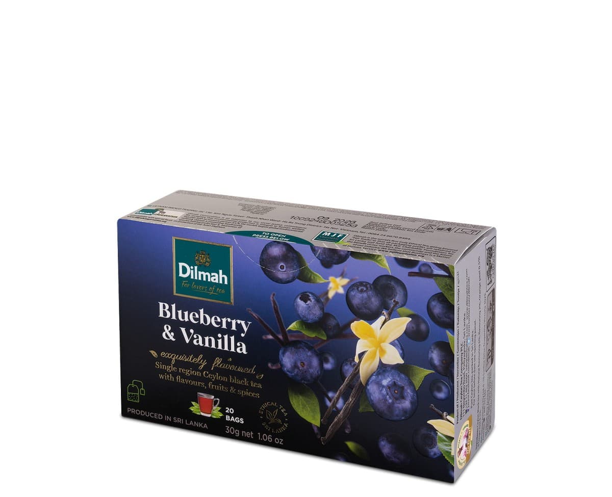 Dilmah Dilmah Blueberry & Vanilla Flavoured Tea – 20 Tea Bags | Premium Ceylon Black Tea daily essentials & lifestyle — thumbnail 4 of 5