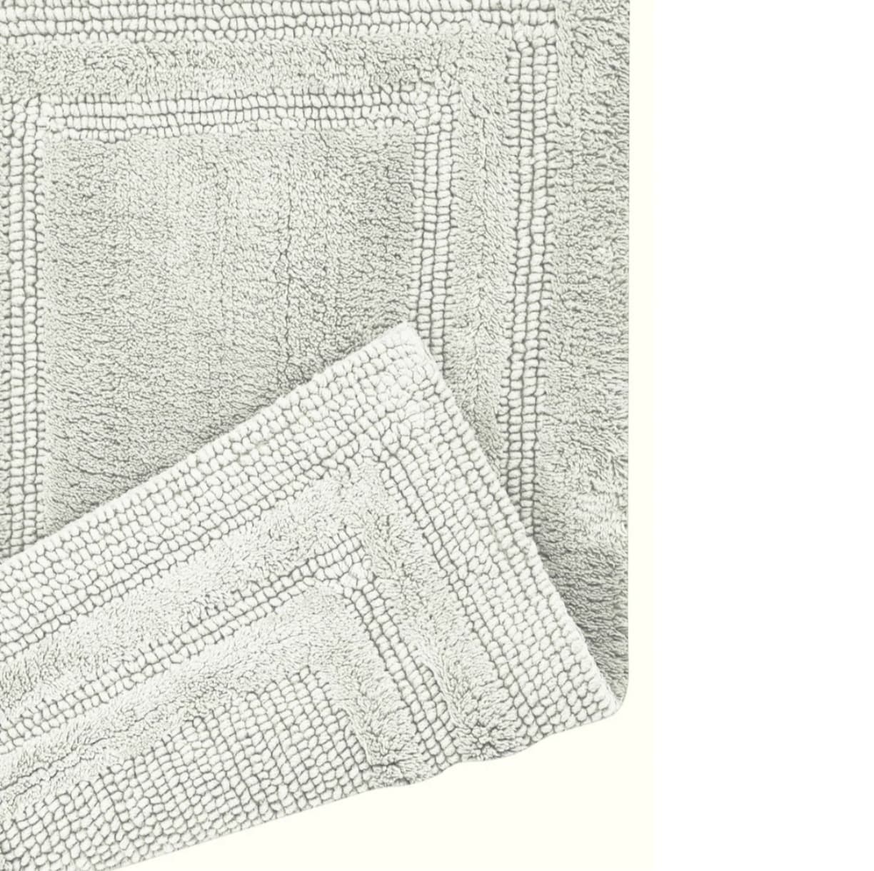 Mirage Plush White Bath Mat with Elegant Border Design daily essentials & lifestyle — thumbnail 2 of 2