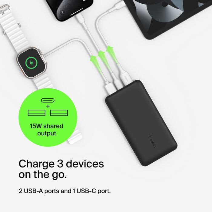 Belkin belkin Power Bank – BoostCharge 10KmAh 15W TYPE-C – BLK BPB011btBK electronics — thumbnail 2 of 11