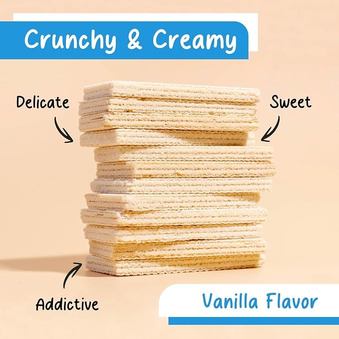 Lady Sarah Lady Sarah Cream Filled Vanilla Wafer 200g | Crispy Vanilla Wafer Biscuits daily essentials & lifestyle — thumbnail 3 of 7