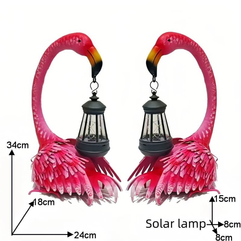 Senwell S/2 Pink Flamingo Hanging Solar Garden Lights - Set of 2 #083