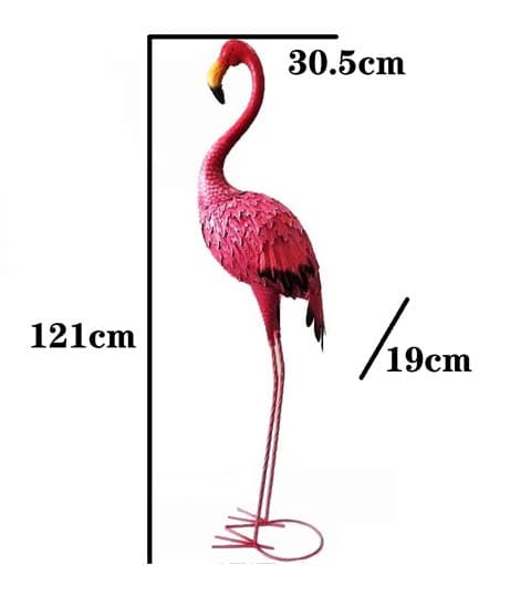 Senwell 120H Metal Flamingo Garden Decor Statue Iron Sculpture W-G192064
