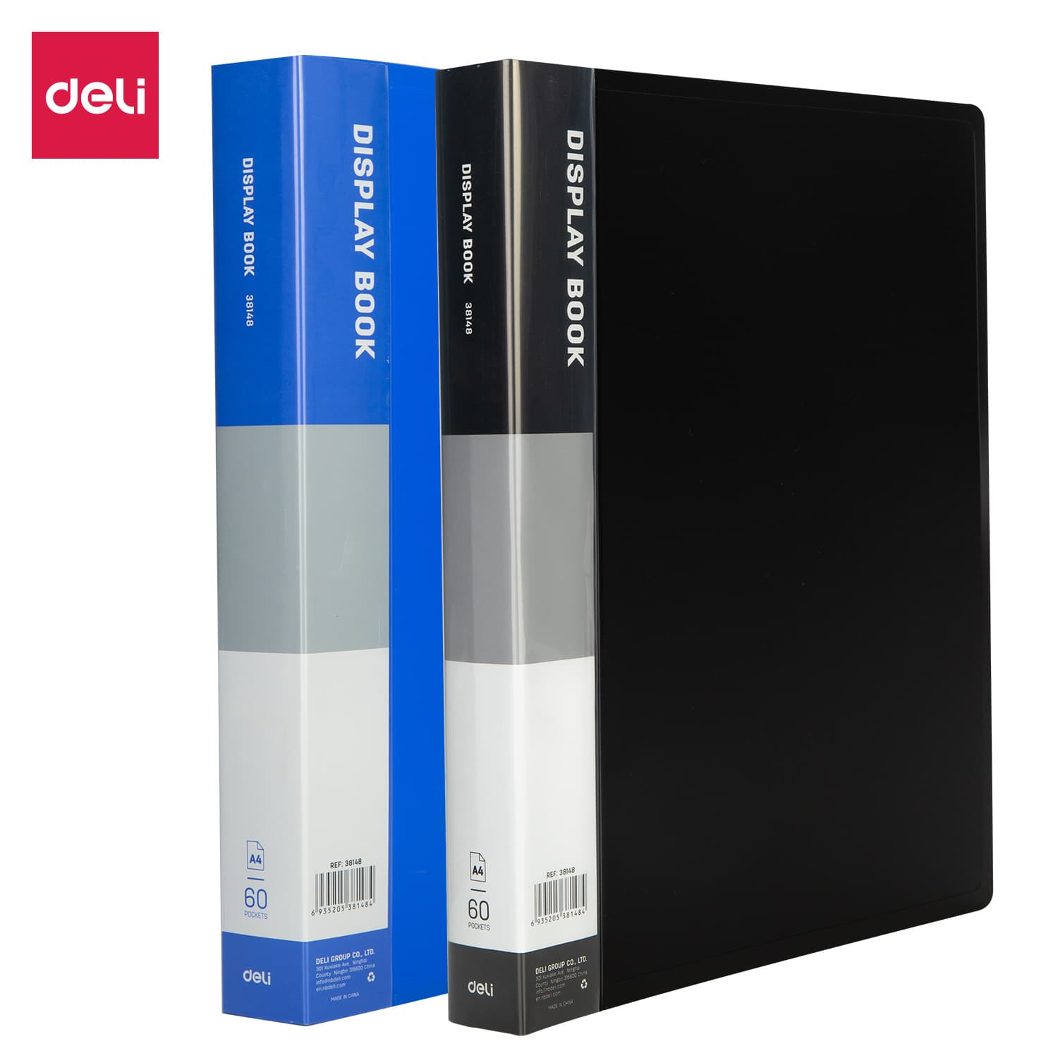 Deli E38148 Office Display Book | A4 Presentation Folder with Clear Pockets