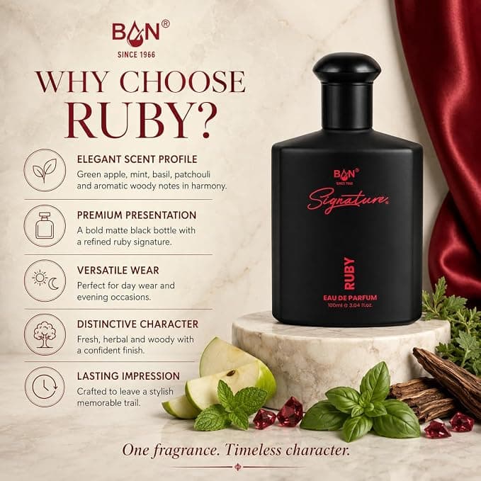Signature SIGNATURE RUBY Eau De Parfum 100ml | Long Lasting Aromatic Woody Perfume for Men daily essentials & lifestyle — thumbnail 5 of 7