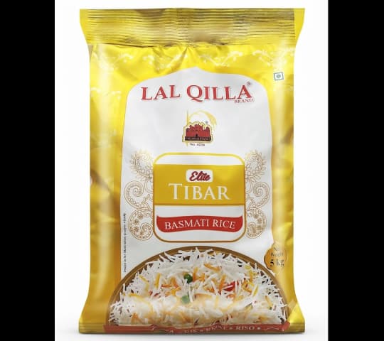 Lal Qilla Elite Tibar Basmati Rice 5KG | Premium Long Grain Aromatic Rice