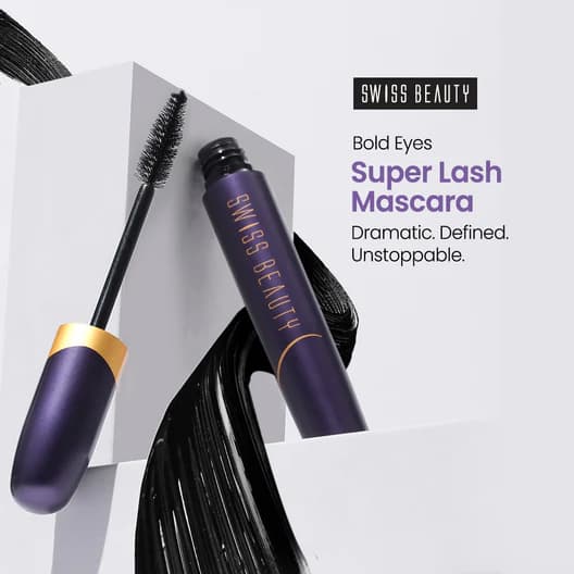 Swiss Beauty Swiss Beauty Bold Eyes Super Lash Mascara Waterproof | Long Lasting Volumizing Mascara daily essentials &… — thumbnail 7 of 8