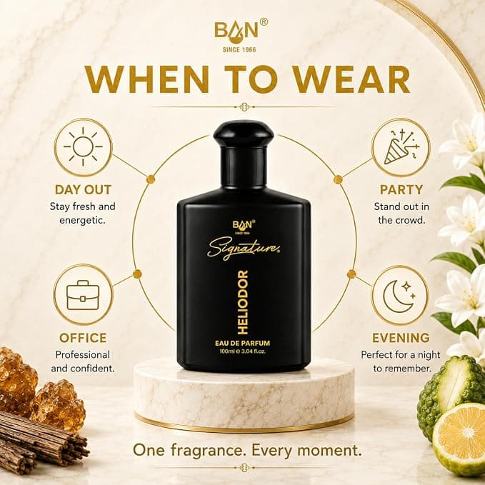 Signature SIGNATURE HELIODOR Eau De Parfum 100ML | Long Lasting Perfume for Men | Woody Chypre Fragrance | Bergamot,… — thumbnail 4 of 6