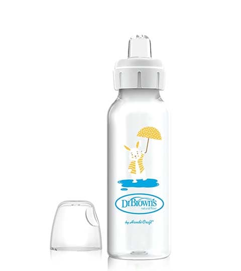 Dr. Brown's Bunny Narrow Sippy Spout Bottle 8 Oz/250 Ml BPA Free Baby Transition Bottle SB81095-P12