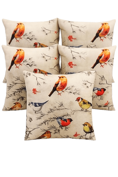 The Nesting Branch Cushion Cover Set of 5 – Nature-Inspired Decorative Pillow Covers