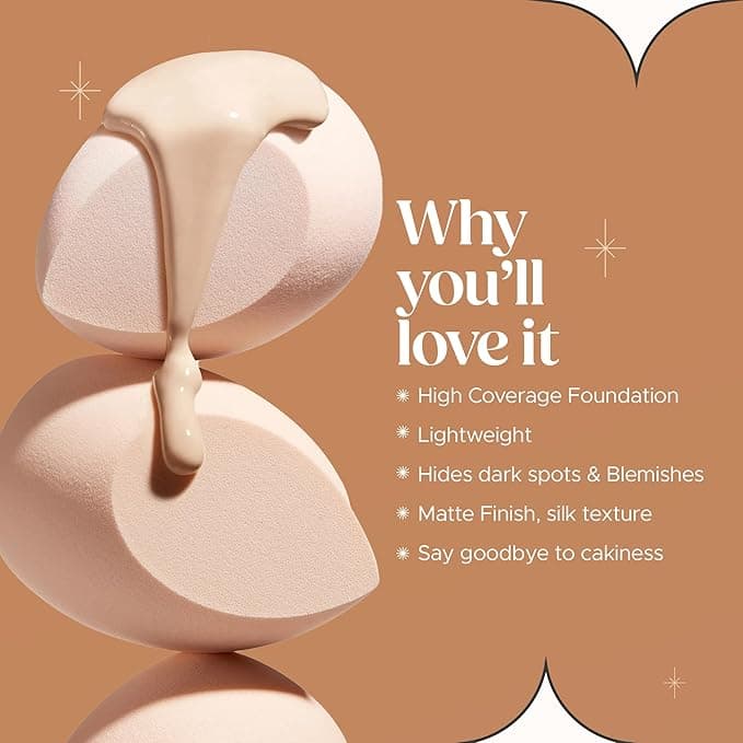 HILARY RHODA Hilary Rhoda High Definition Liquid Foundation for Women – Shade 03 Natural Beige | Flawless Matte Finish… — thumbnail 5 of 7