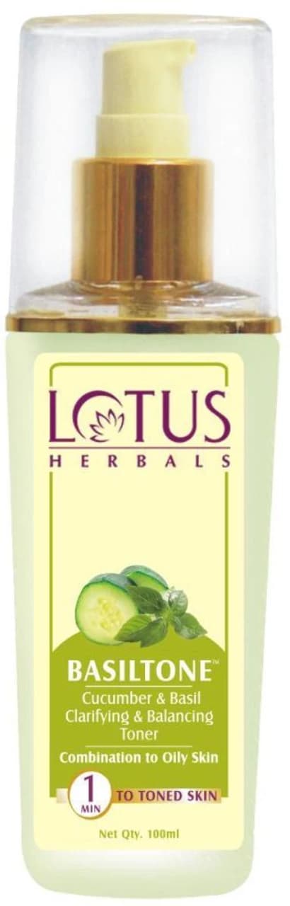 Lotus Herbals Basiltone Toner 100ml | Oil Control & Refreshing Face Toner