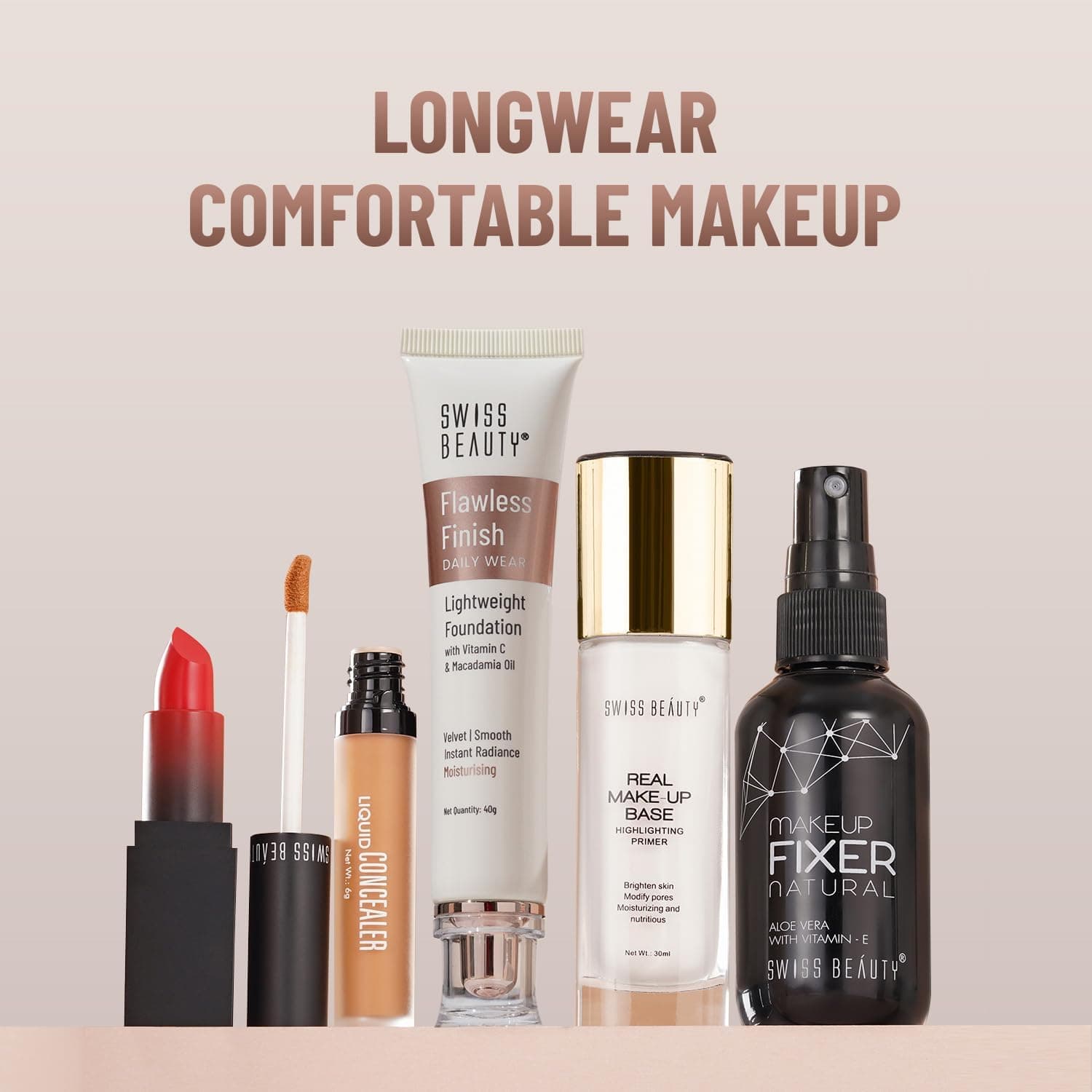 Swiss Beauty Swiss Beauty SB-502 Lightweight Foundation | Natural Matte Finish daily essentials & lifestyle — thumbnail 2 of 8