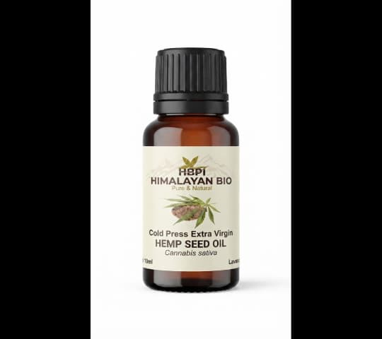 Himalayan Bio Hempseed Oil 30ml – 100% Pure Natural Cold-Pressed Hemp Seed Oil for Skin, Hair & Massage