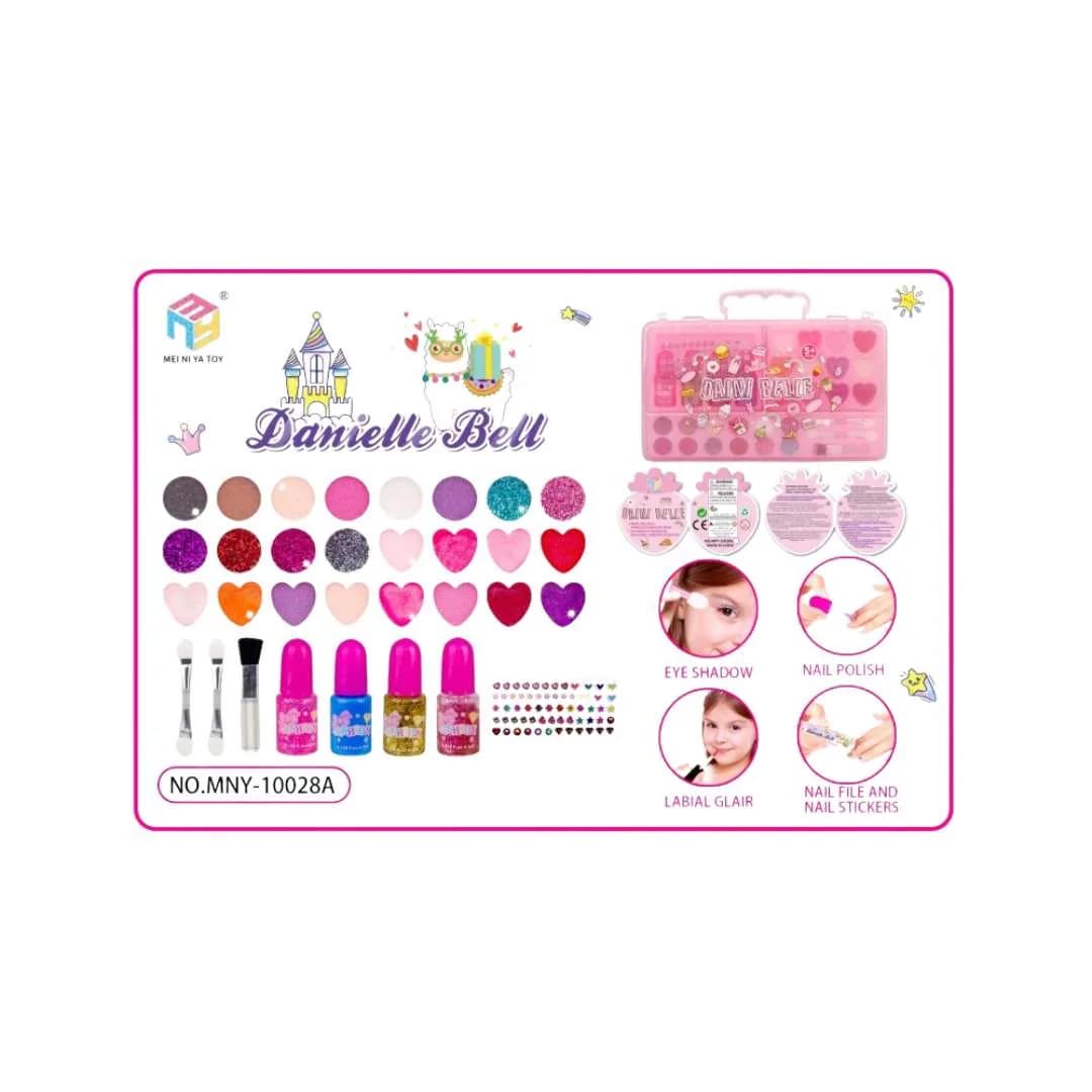 Fantasy Princess Makeup & Nail Art Kit for Kids – Washable Cosmetic Beauty Set