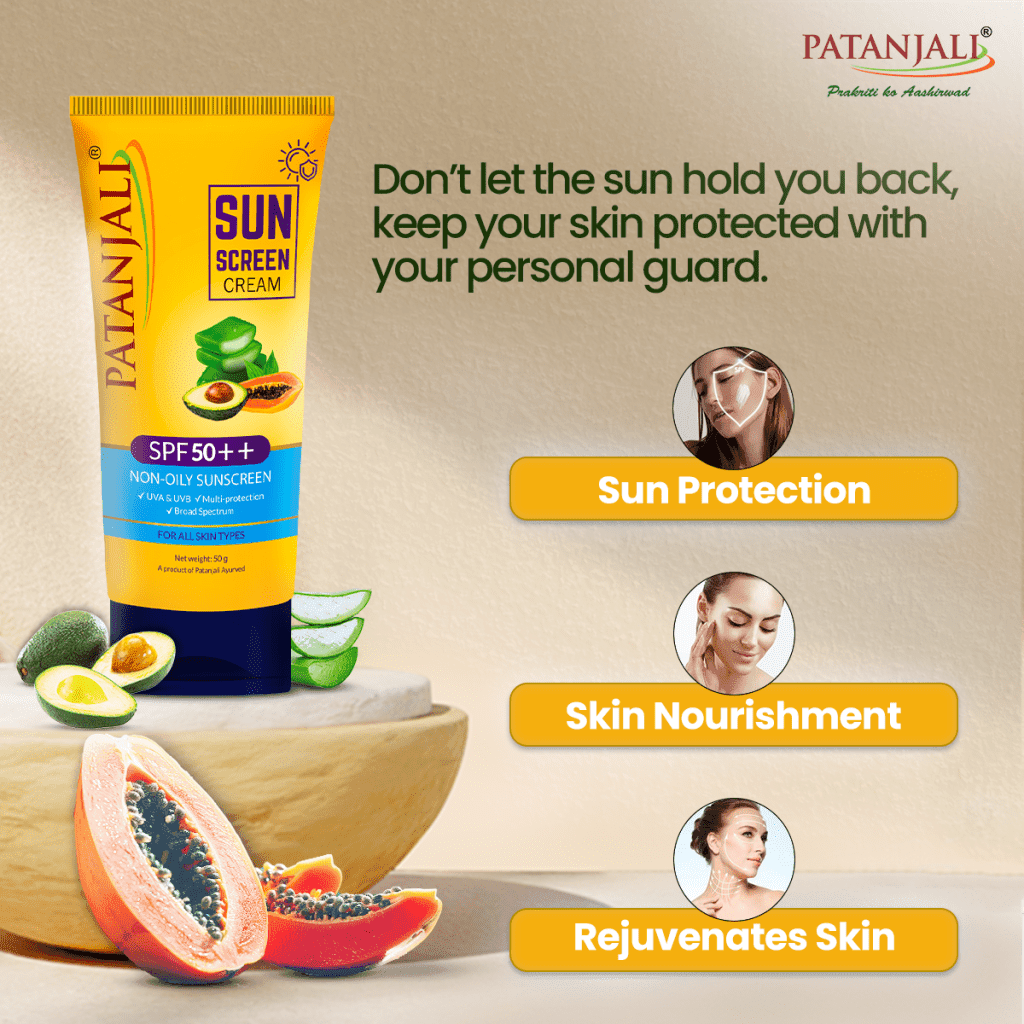 Patanjali Patanjali Sun Screen Cream SPF 50++ | UVA & UVB Protection | 50gm daily essentials & lifestyle — thumbnail 2 of 6