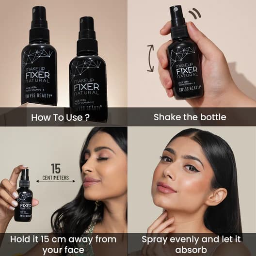 Swiss Beauty Swiss Beauty Makeup Fixer Spray | Long Lasting Makeup Setting Spray daily essentials & lifestyle — thumbnail 3 of 7
