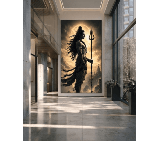 Silent Power Lord Shiva – Divine Shiva Wall Art & Spiritual Home Decor