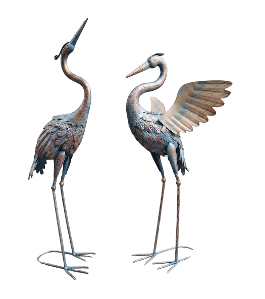 Senwell Couple Heron Decorative Statue Set of 2 #066