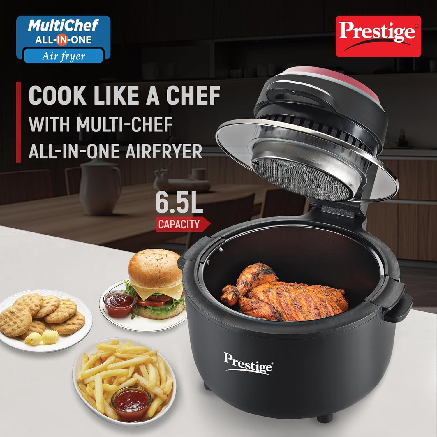 Prestige Prestige 4 in 1 Multi Chef 6.5L Air Fryer (41410) – Fry, Bake, Grill & Roast daily essentials & lifestyle — thumbnail 4 of 4