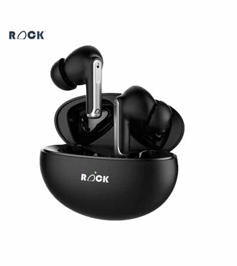 Rock Wave Black Earbuds Tws In-ear Earbuds With Anc (upto 35db)