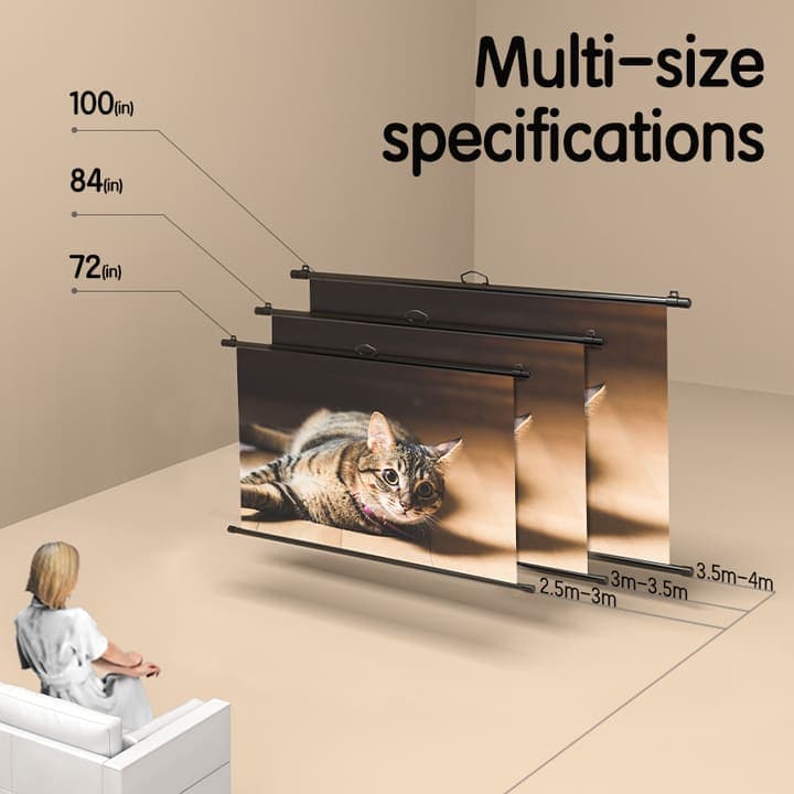 DELI Deli ES903 100 Inch Bracket Projector Screen electronics — thumbnail 3 of 3