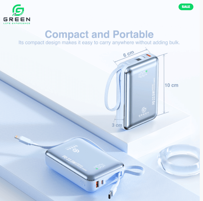 Greenlife Greenlife Turbo Mini 20000mAh Power Bank electronics — thumbnail 2 of 3