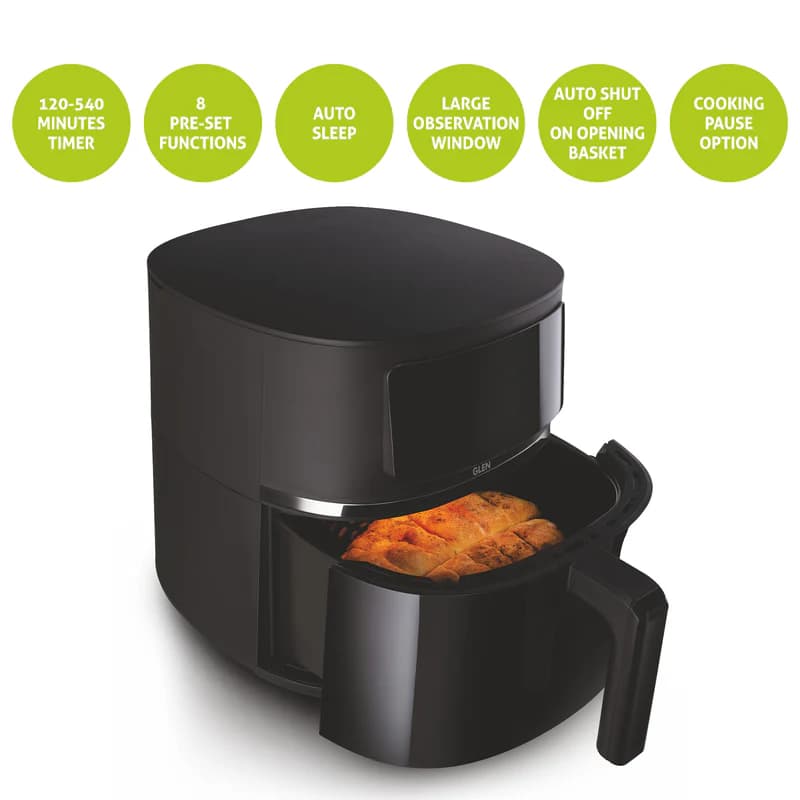 GLEN GLEN Digital Air Fryer 6L Capacity | 1500W | 8 Preset Cooking Modes | Digital Touch Control | Temperature & Timer… — thumbnail 7 of 7