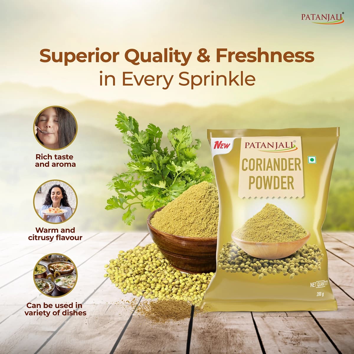 Patanjali Patanjali Coriander Powder 200gm | Pure & Aromatic Dhaniya Powder daily essentials & lifestyle — thumbnail 6 of 7