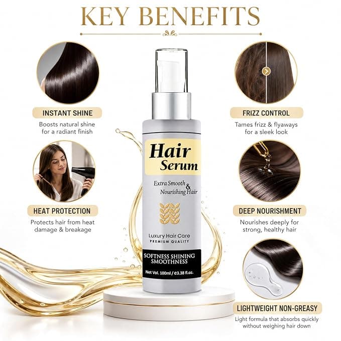 No Brand KS Keratin Smooth Hair Serum 100ml – Frizz Control, Shine & Heat Protection daily essentials & lifestyle — thumbnail 8 of 9