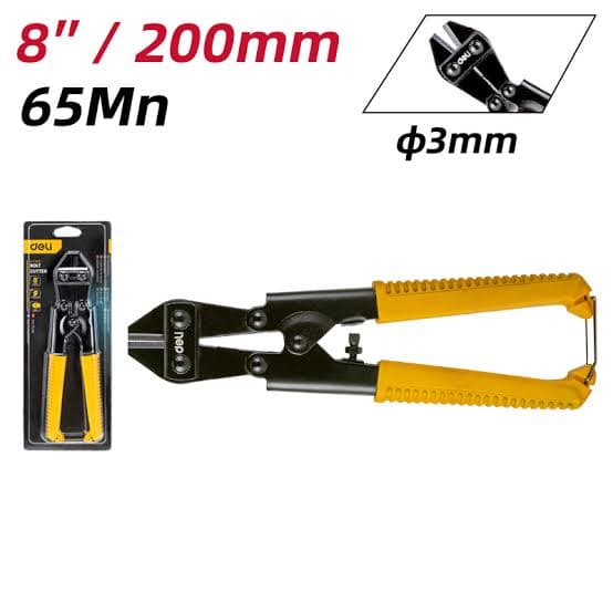 Deli Tools Deli EDL2685C 8" Wire Cutter 200mm Heavy Duty Steel Cutting Pliers hardware & machinery — thumbnail 4 of 5