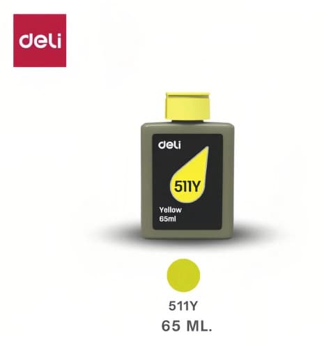 DELI Deli 511Y Yellow Inkjet Printer Ink Bottle 65ml electronics — thumbnail 2 of 2