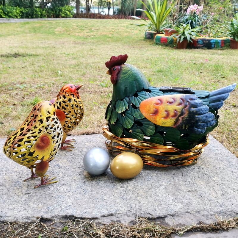 Senwell Chicken Family Toy Set – Hen, Chick & Egg Figurines Play Set for Kids W-G220135