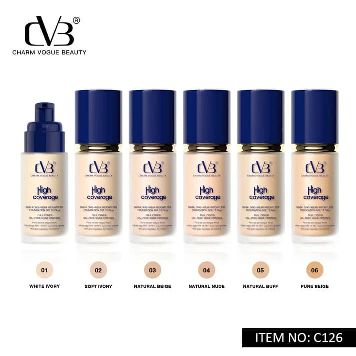 CVB CVB High Coverage Weightless Foundation SPF 15 PA+++ C126 | Long-Lasting Matte Finish daily essentials & lifestyle — thumbnail 5 of 5