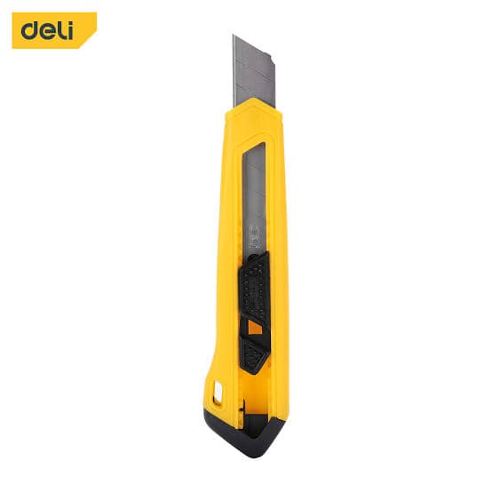 Deli 18mm Utility Knife EDL018B | Heavy-Duty Snap-Off Cutter Knife
