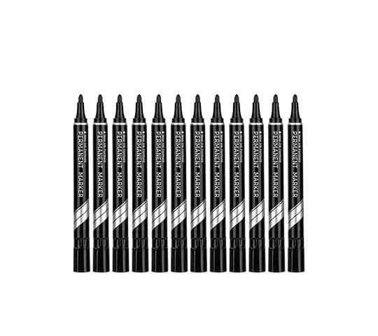 Deli Permanent Marker (Black) EU10020 – Bold, Long-Lasting Ink
