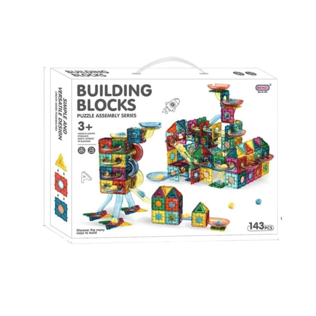 Tiles & Marble Run Building Set – 143-Piece Creative STEM Toy for Kids